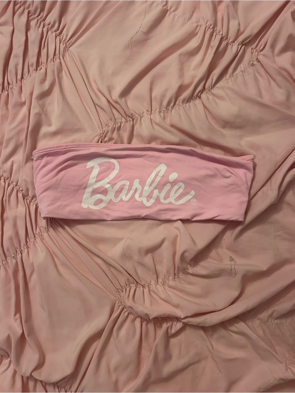 Barbie Light Pink Logo Strapless Bandeau